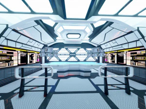 Wnętrze science-fiction Model 3D