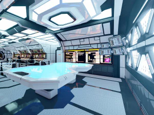 Wnętrze science-fiction Model 3D