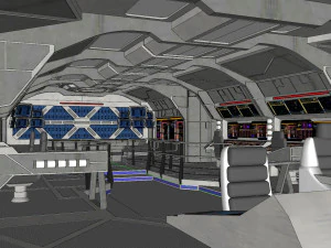 Wnętrze science-fiction Model 3D