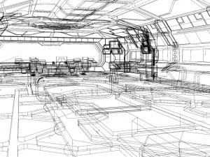 Wnętrze science-fiction Model 3D