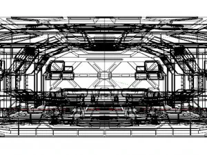 Wnętrze science-fiction Model 3D