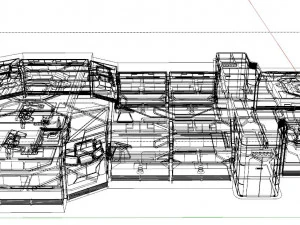 Wnętrze science-fiction Model 3D