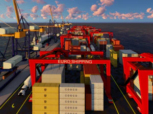 Harbor Sea Port 3D Model