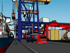 Sea Port 3D-Modell