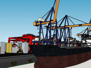 Sea Port 3D-Modell