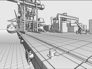 Sea Port 3D-Modell