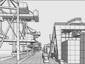 Sea Port 3D-Modell