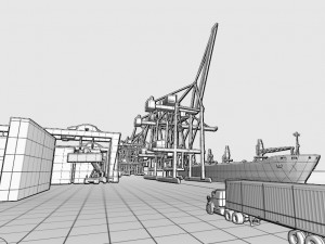 Sea Port 3D-Modell