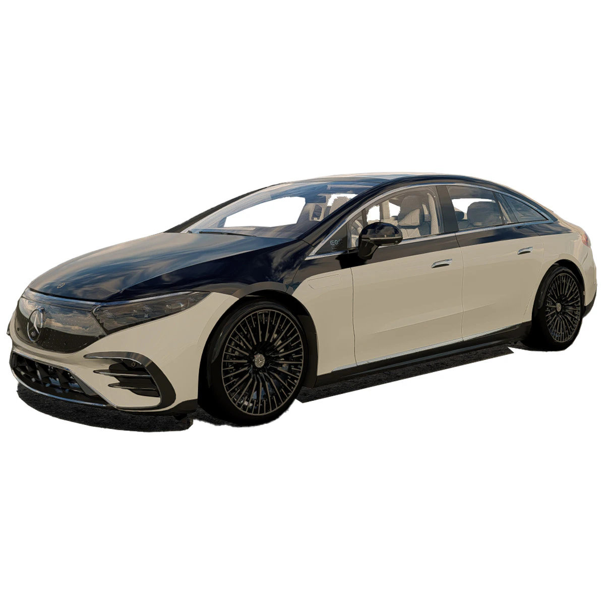 Mercedes Benz EQS 2022 3D Model .c4d .max .obj .3ds .fbx .stl .blend 