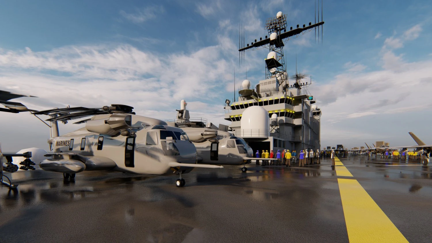 Aircraft Carrier 1 3D Model .c4d .max .obj .3ds .fbx .stl .blend 