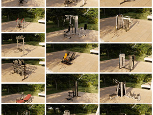 Gym Fitness Weight Collection 3D Модель