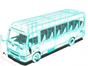 Toyota Coaster 3D Model