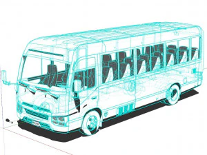 Toyota Coaster 3D Model