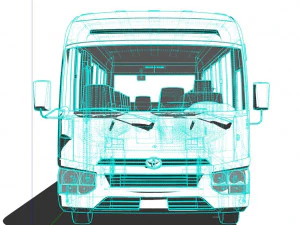Toyota Coaster 3D Model