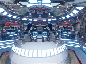 Sci-Fi Futuristic Interior 3D Model