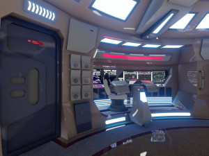 Sci-Fi Futuristic Interior 3D Model