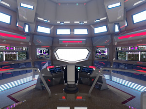 Sci-Fi Futuristic Interior 3D Model