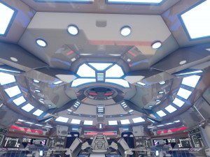 Sci-Fi Futuristic Interior 3D Model