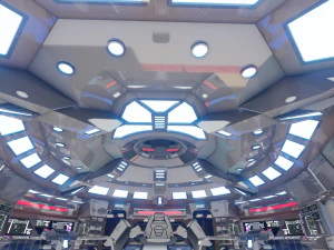 Sci-Fi Futuristic Interior 3D Model
