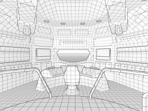 Sci-Fi Futuristic Interior 3D Model