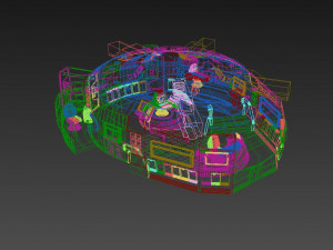 Sci-Fi Futuristic Interior 3D Model