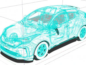 Toyota CH R EV 2022 3D Model