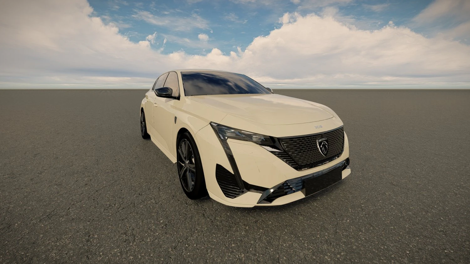 Peugeot 308 R Hybrid 2022 3D Model .c4d .max .obj .3ds .fbx .stl .blend 