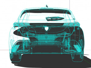 Peugeot 308 R Hybrid 2022 Modello 3D