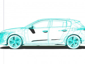 Peugeot 308 R Hybrid 2022 Modello 3D