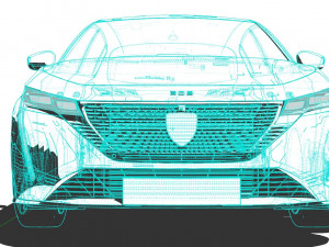 Peugeot 308 R Hybrid 2022 Modello 3D