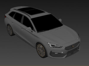 Seat Leon Cupra 2022 Model 3D
