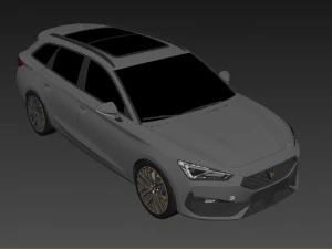 Seat Leon Cupra 2022 3D Model
