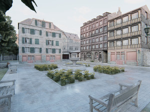Old European City Modelo 3D