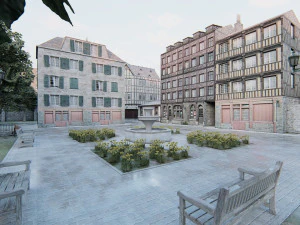 Old European City 3D Model