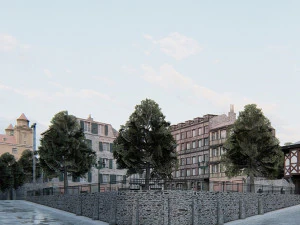 Old European City 3D Model