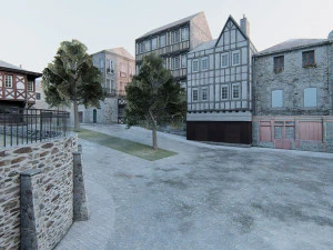 Old European City 3D Model