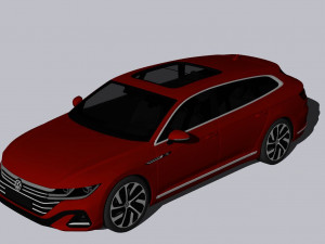 Volkswagen Arteon Shooting Brake Hybrid 2022 3Dモデル
