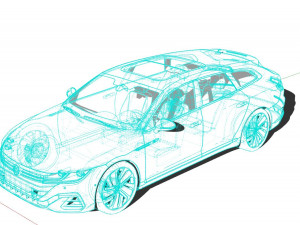 Volkswagen Arteon Shooting Brake Hybrid 2022 3Dモデル