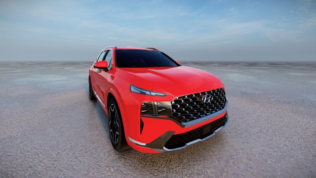 Hyundai Santa Fe 2022 3D 모델 .c4d .max .obj .3ds .fbx .stl .blend 