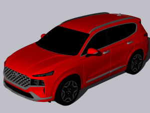 Hyundai Santa Fe 2022 3D 모델