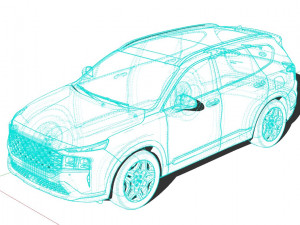 Hyundai Santa Fe 2022 3D 모델