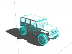 Jeep Wrangler Rubicon tuned 3D Model