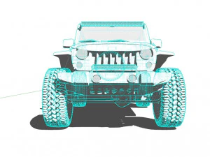 Jeep Wrangler Rubicon tuned 3D Model