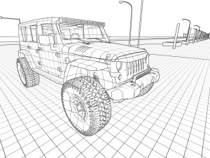 Jeep Wrangler Rubicon tuned Modelo 3D