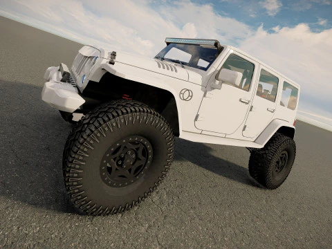 Jeep Wrangler Rubicon tuned 3D Model