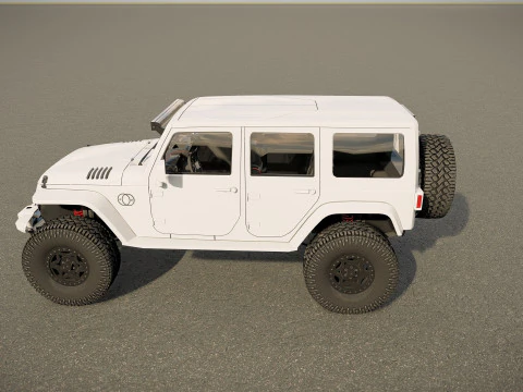 Jeep Wrangler Rubicon tuned 3D Model