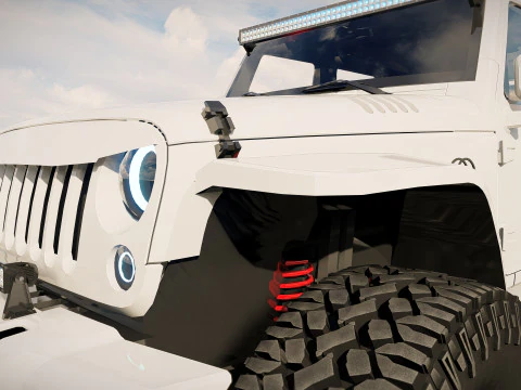 Jeep Wrangler Rubicon tuned 3D Model