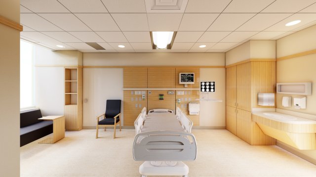 Intensive care room 3D 模型 .c4d .max .obj .3ds .fbx .stl .blend 