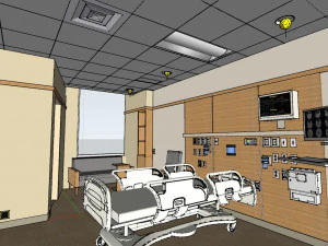 Intensive care room 3D Model
