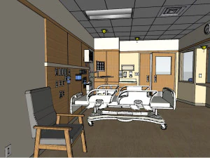 Intensive care room 3D Model